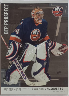 2002-03 In the Game Be A Player Between the Pipes - [Base] - Silver #107 Steve Valiquette #/100