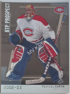 2002-03 In the Game Be A Player Between the Pipes - [Base] - Silver #81 Mathieu Garon #/100