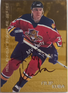 1999-00 In the Game Be A Player Millennium Signature Series - [Base] - Gold Autographs #109  Filip Kuba