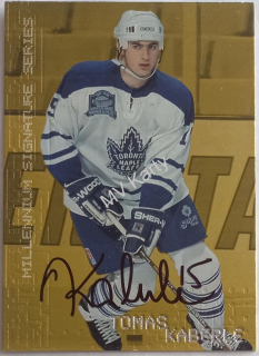 1999-00 In the Game Be A Player Millennium Signature Series - [Base] - Gold Autographs #230 Tomas Kaberle