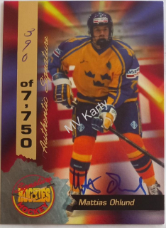 1995 Signature Rookies - [Base] - Signatures #14 Mattias Ohlund #/7,750