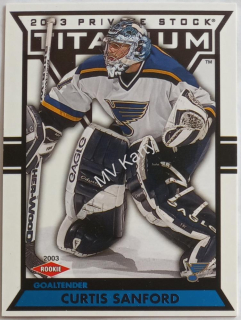 2002-03 Pacific Private Stock Titanium - [Base] - Blue #135  Curtis Sanford #/450
