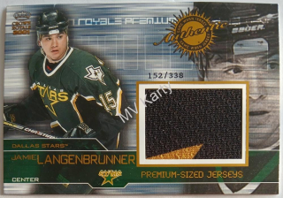 2001-02 Pacific Crown Royale - Game-Worn Jerseys JUMBO #9 Jamie Langenbrunner #/338