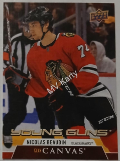 2020-21 Upper Deck - UD Canvas #C99 Young Guns - Nicolas Beaudin