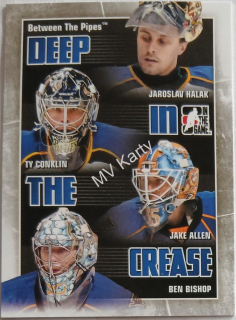 2010-11 In the Game Between the Pipes - Deep in the Crease #DC-26  Jaroslav Halak, Ty Conklin, Jake Allen, Ben Bishop