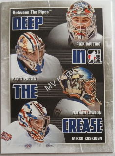 2010-11 In the Game Between the Pipes - Deep in the Crease #DC-19  Rick DiPietro, Kevin Poulin, Nathan Lawson, Mikko Koskinen