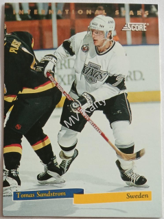 1993-94 Score - International Stars #21 Tomas Sandstrom