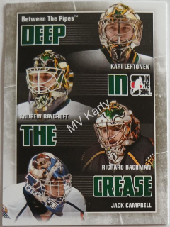 2010-11 In the Game Between the Pipes - Deep in the Crease #DC-10  Kari Lehtonen, Andrew Raycroft, Richard Bachman, Jack Campbell