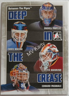 2010-11 In the Game Between the Pipes - Deep in the Crease #DC-02  Ondrej Pavelec, Chris Mason, Peter Mannino, Edward Pasquale