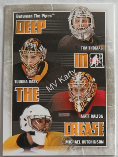 2010-11 In the Game Between the Pipes - Deep in the Crease #DC-03  Tim Thomas, Tuukka Rask, Matt Dalton, Michael Hutchinson