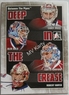 2010-11 In the Game Between the Pipes - Deep in the Crease #DC-16  Carey Price, Alex Auld, Curtis Sanford, Robert Mayer