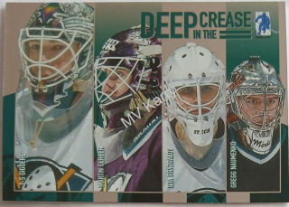 2003-04 In the Game Be A Player Memorabilia - Deep in the Crease #DC-7 Jean-Sebastien Giguere, Martin Gerber, Ilya Bryzgalov, Gregg Naumenko