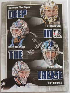 2010-11 In the Game Between the Pipes - Deep in the Crease #DC-18  Pekka Rinne, Mark Dekanich, Chet Pickard, Jeremy Smith