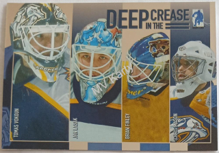 2003-04 In the Game Be A Player Memorabilia - Deep in the Crease #DC-6 Tomas Vokoun, Jan Lasak, Brian Finley, Chris Mason