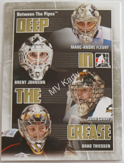 2010-11 In the Game Between the Pipes - Deep in the Crease #DC-24  Marc-Andre Fleury, Brent Johnson, John Curry, Brad Thiessen