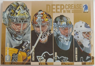 2003-04 In the Game Be A Player Memorabilia - Deep in the Crease #DC-15 Marc-Andre Fleury, Sebastien Caron, Martin Brochu, Jean-Sebastien Aubin