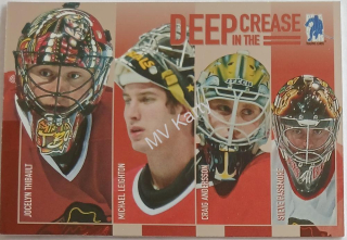 2003-04 In the Game Be A Player Memorabilia - Deep in the Crease #DC-2 Jocelyn Thibault, Michael Leighton, Craig Anderson, Steve Passmore