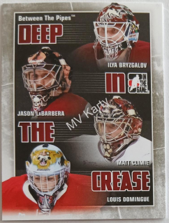 2010-11 In the Game Between the Pipes - Deep in the Crease #DC-23  Ilya Bryzgalov, Jason LaBarbera, Matt Climie, Louis Domingue