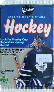 2001-02 Upper Deck Vintage Hobby balíček