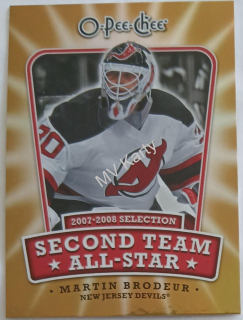 2008-09 O-Pee-Chee - 2nd Team All-Stars #2ND-MB Martin Brodeur