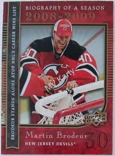 2008 Upper Deck Biography of a Season - [Base] #BS25 Martin Brodeur