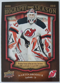 2009-10 Upper Deck Biography of a Season - [Base] #BOS30 Martin Brodeur