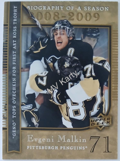 2008 Upper Deck Biography of a Season - [Base] #BS29 Evgeni Malkin