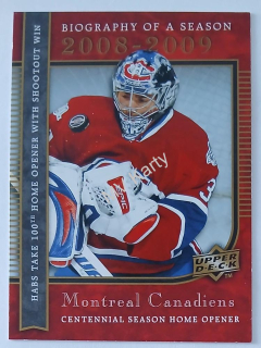 2008 Upper Deck Biography of a Season - [Base] #BS8 Carey Price