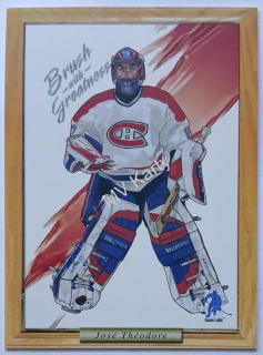 2003-04 In the Game Be A Player Memorabilia - Brush with Greatness - Draw #_JOTH.2 Jose Theodore