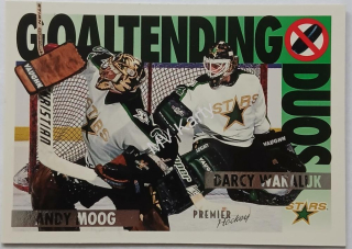 1994-95 Topps Premier - [Base] #81 Goaltending Duos - Andy Moog, Darcy Wakaluk