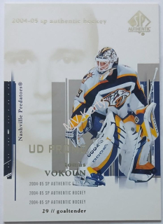 2004-05 SP Authentic - [Base] - UD Promo #51 Tomas Vokoun
