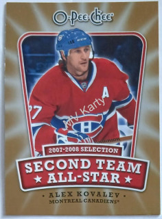 2008-09 O-Pee-Chee - 2nd Team All-Stars #2ND-AK Alex Kovalev