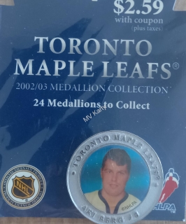 2002-03 Toronto Maple Leafs Medallion Collection - Aki Berg mince
