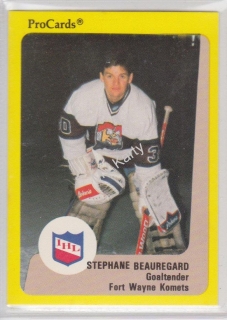 1989-90 Procards IHL - [Base] #139 - Stephane Beauregard