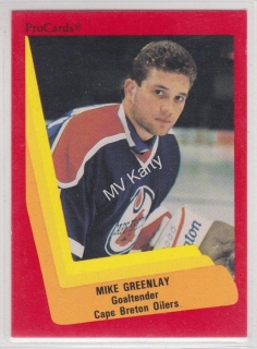 1990-91 ProCards - [Base] #225 - Mike Greenlay
