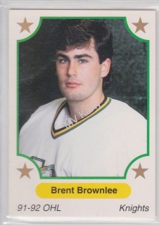 1991-92 7th Inning Sketch OHL - [Base] #364 - Brent Brownlee