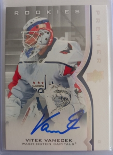 2020-21 Upper Deck Premier - [Base] - Silver Spectrum Autographs #63  Rookies - Vitek Vanecek