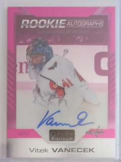 2020-21 O-Pee-Chee Platinum - Rookie Autographs - Matte Pink #R-VV  Vitek Vanecek #/99