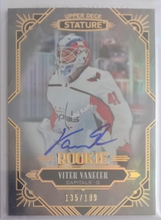 2020-21 Upper Deck Stature - [Base] - Autographs #196  Rookies - Vitek Vanecek #/199