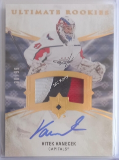 2020-21 Upper Deck Ultimate Collection - [Base] - Autograph Patch #135  Tier 1 - Ultimate Rookies - Vitek Vanecek #/99