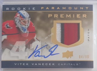 2020-21 Upper Deck Premier - Rookie Paramount Auto Patches #P-VV  Vitek Vanecek #/99