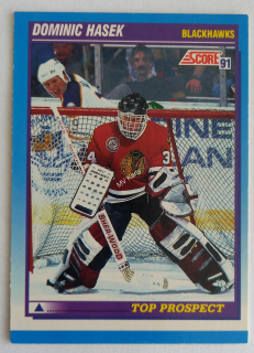 1991-92 Score - [Base] - Canadian Bilingual #346  Top Prospect - Dominik Hasek