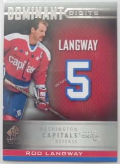2020-21 Upper Deck SP Signature Edition Legends - Dominant Digits #DD-13 Rod Langway