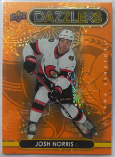 2021-22 Upper Deck Extended Series - Dazzlers - Orange #DZ-128 Josh Norris