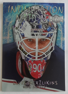 2020-21 Skybox Metal Universe - Intimidation Nation #IN-22 Elvis Merzlikins