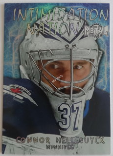2020-21 Skybox Metal Universe - Intimidation Nation #IN-27 Connor Hellebuyck