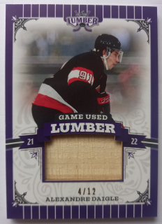 2021-22 Leaf Lumber Game Used Lumber Purple  #GUL-AD1 - Alexandre Daigle 4/12