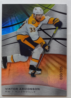 2019-20 Upper Deck SP Game Used - [Base] - Orange Rainbow #75 Viktor Arvidsson #/105