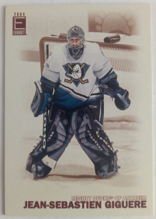 2003-04 Pacific Exhibit - [Base] - Blue Back #152 Jean-Sebastien Giguere #/425